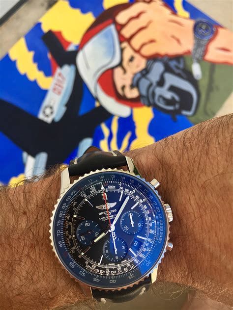 breitling navitimer blue black